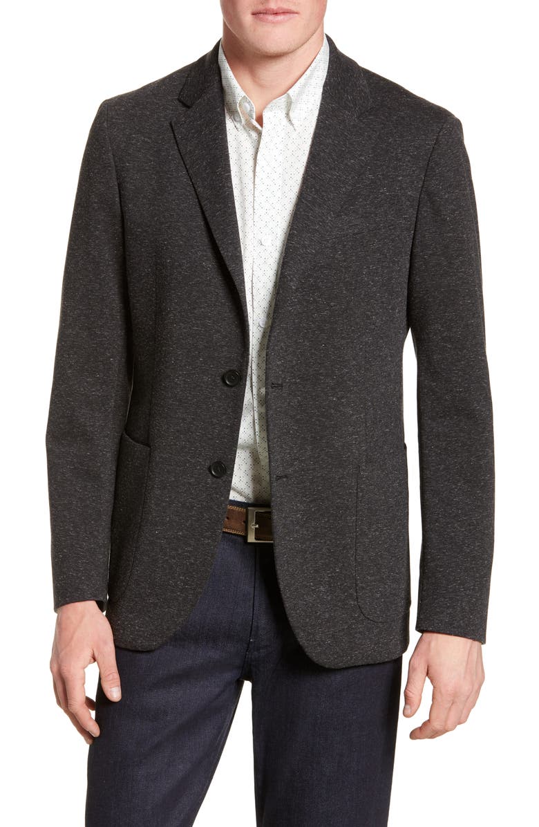 NORDSTROM MEN'S SHOP Trim Fit Essential Knit Blazer, Main, color,
