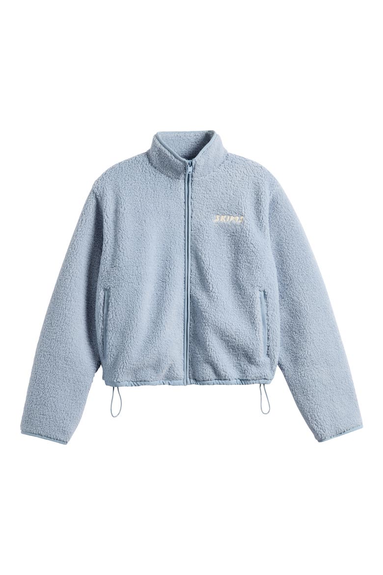 Teddy Boxy Zip Up Jacket, Main, color, FOG