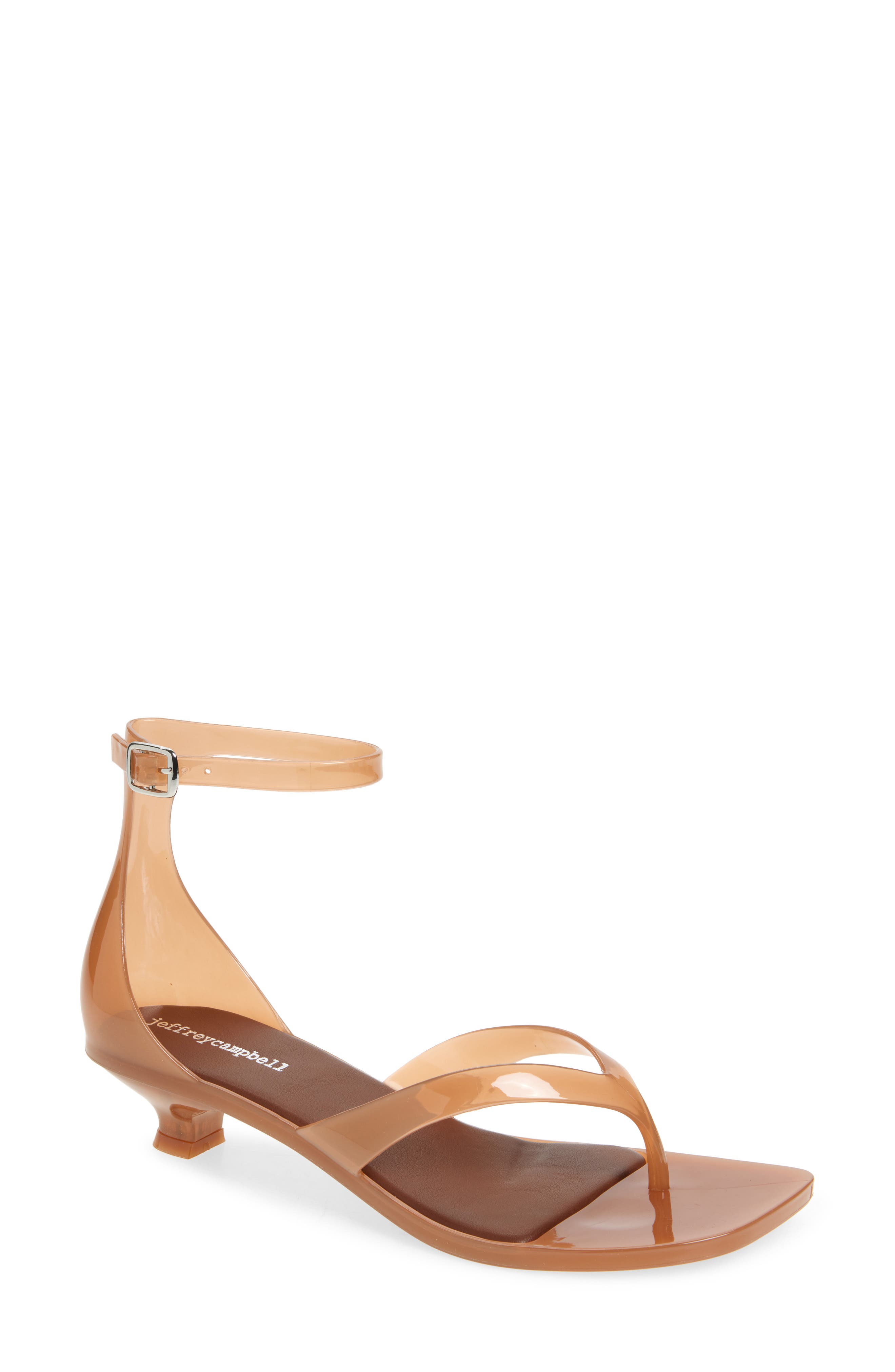 Jeffrey Campbell Gummy Ankle Strap Sandal, Main, color, Caramel