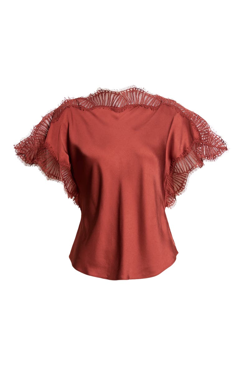 Luna Satin Top, Main, color, SANDALWOOD/ SANDALWOOD
