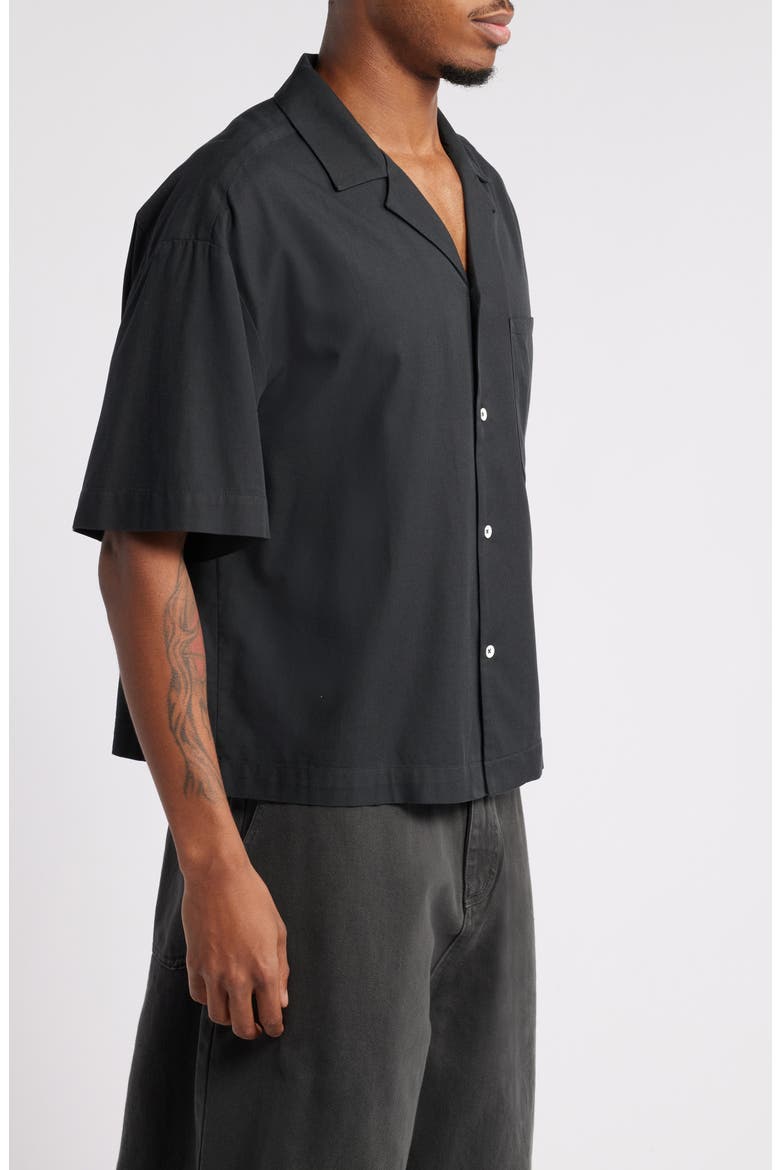 Boxy Camp Shirt, Alternate, color, COAL