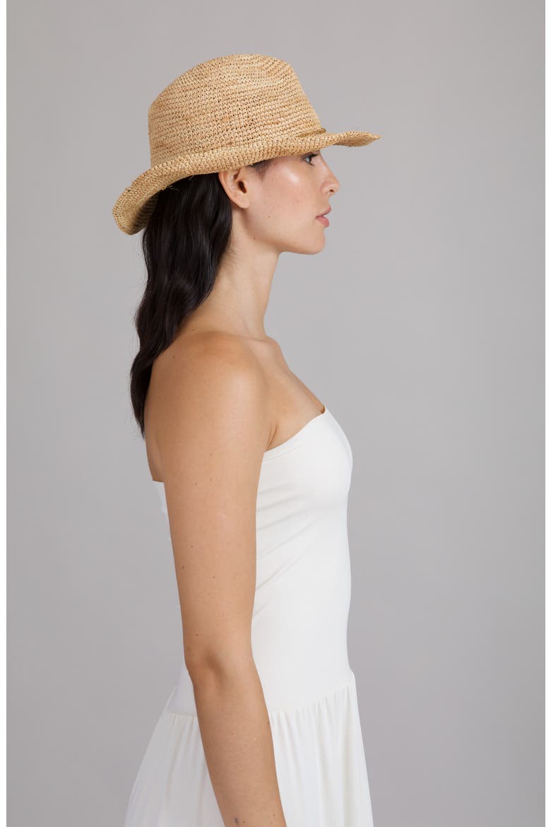 Winona Raffia Cowboy Hat, Alternate, color, CAMEL