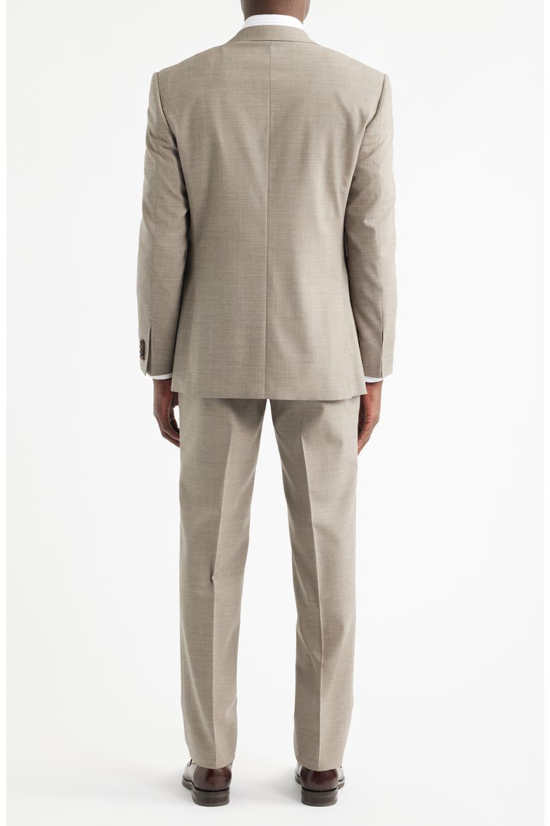 Siena Regular Fit Tan Mélange Stretch Wool Suit, Alternate, color, BEIGE