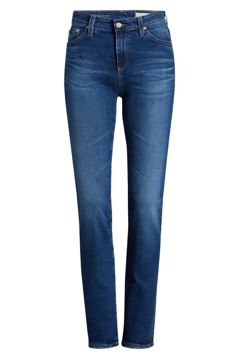 Mari Mid Rise Slim Straight Leg Jeans, Alternate, color, 12 YEARS FLEUR