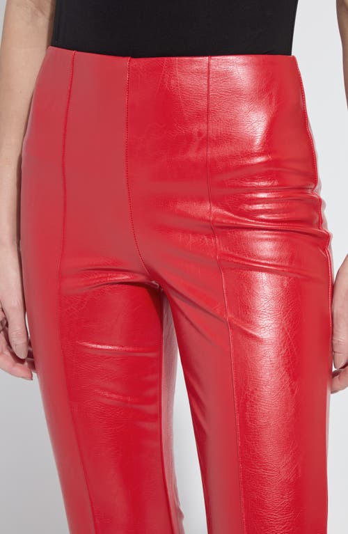 Lyssé 'lyssentials Elysse Faux Leather Ankle Bootcut Pants In Red
