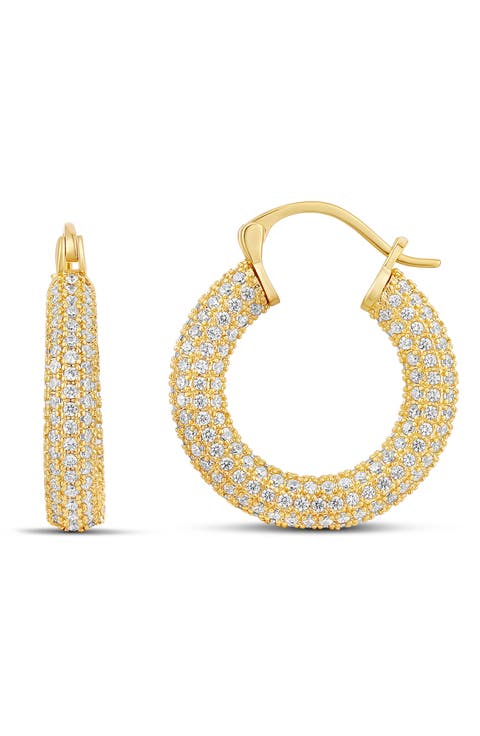 Thick Pavé Hoop Earrings