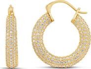 SHYMI Thick Pavé Hoop Earrings