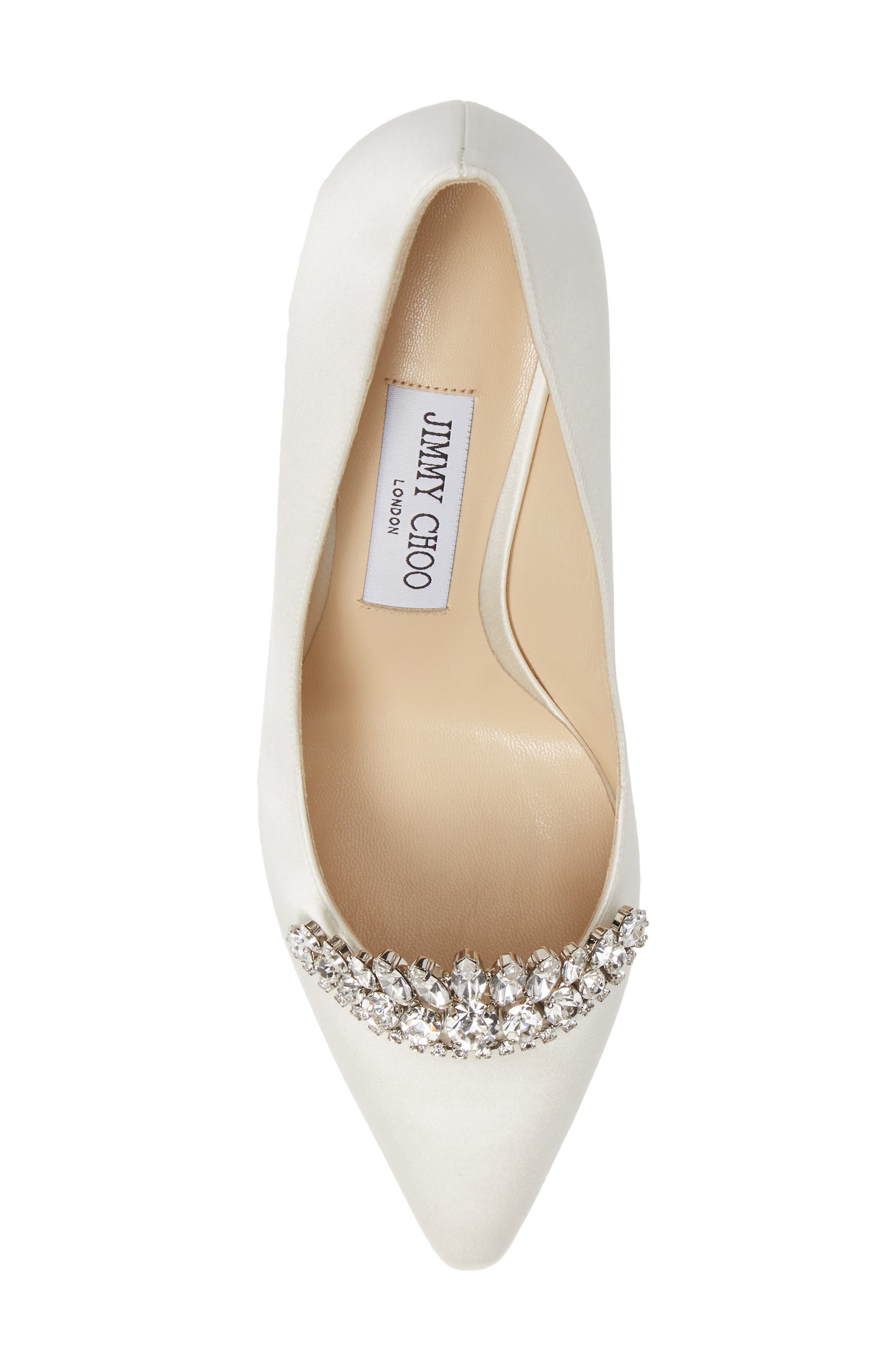 Jimmy Choo Romy Crystal Tiara Satin Pump, Alternate, color, 