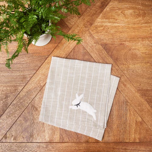 C & F Home C&f Home White Bunny Hop Stripe Napkin Set Of 6 In Neutral