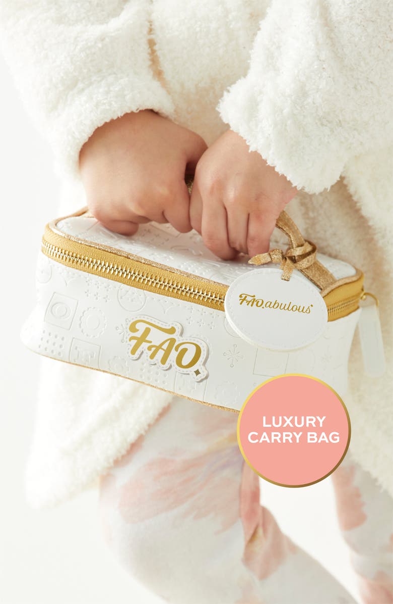 FAO Schwarz Toy Wood Beauty Bag, Alternate, color, White Multi
