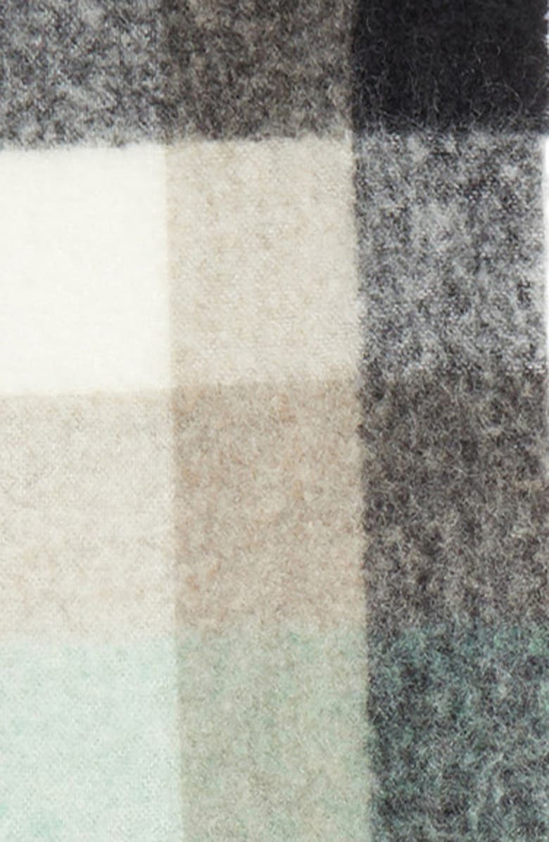 Acne Studios Vally Plaid Alpaca, Wool 
Mohair Blend Scarf, Alternate, color, 