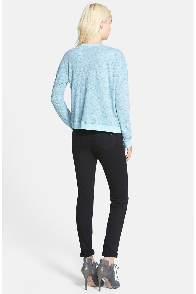 High Rise Skinny Stretch Jeans, Alternate, color, COAL
