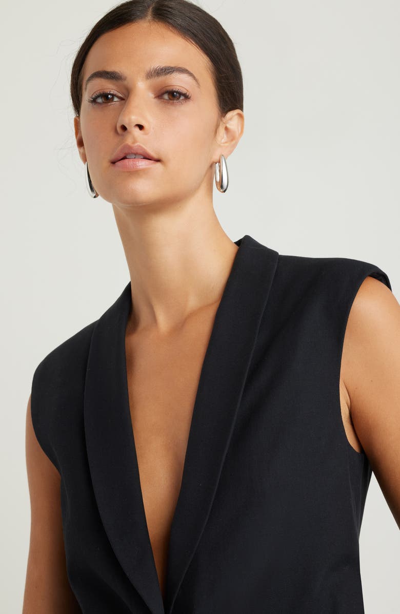 Nordstrom Shawl Lapel Blazer Vest, Alternate, color, Black