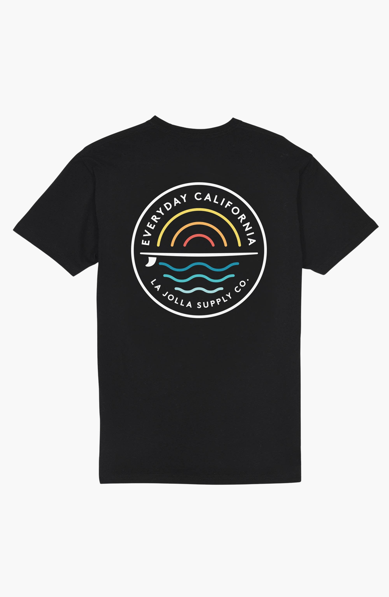 Everyday California Cabrillo Tee Shirt, Alternate, color, Black / Multicolor