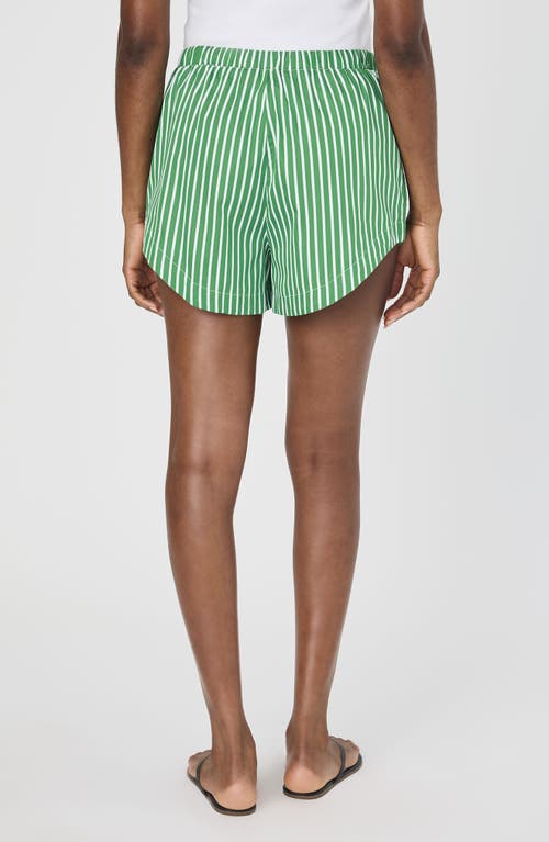 French Connection Alexis Rounded Drawstring Shorts In Green Summer White