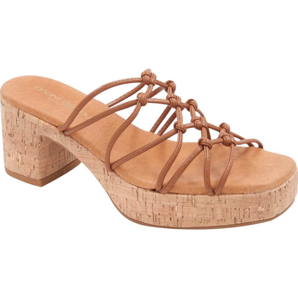 Andre Assous André Assous Camryn Platform Slide Sandal In Cuero