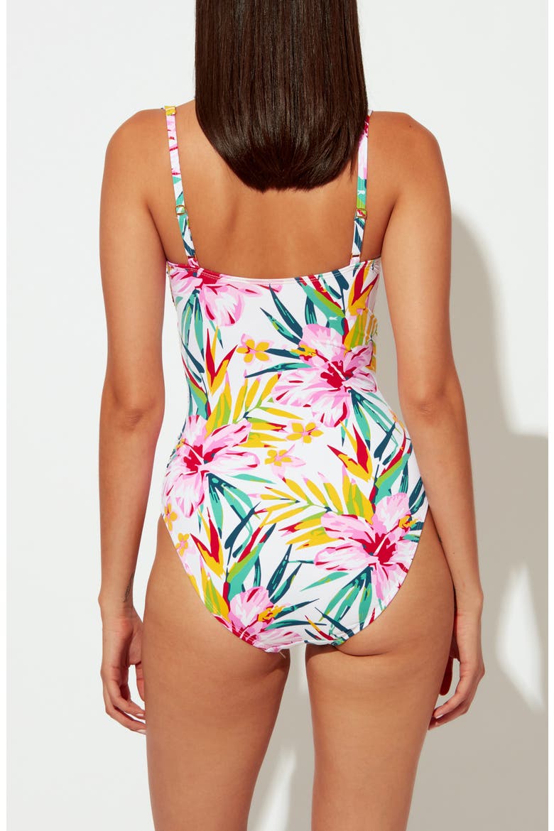Beachy Keen Shirred One-Piece Swimsuit, Alternate, color, MULTI COLORED