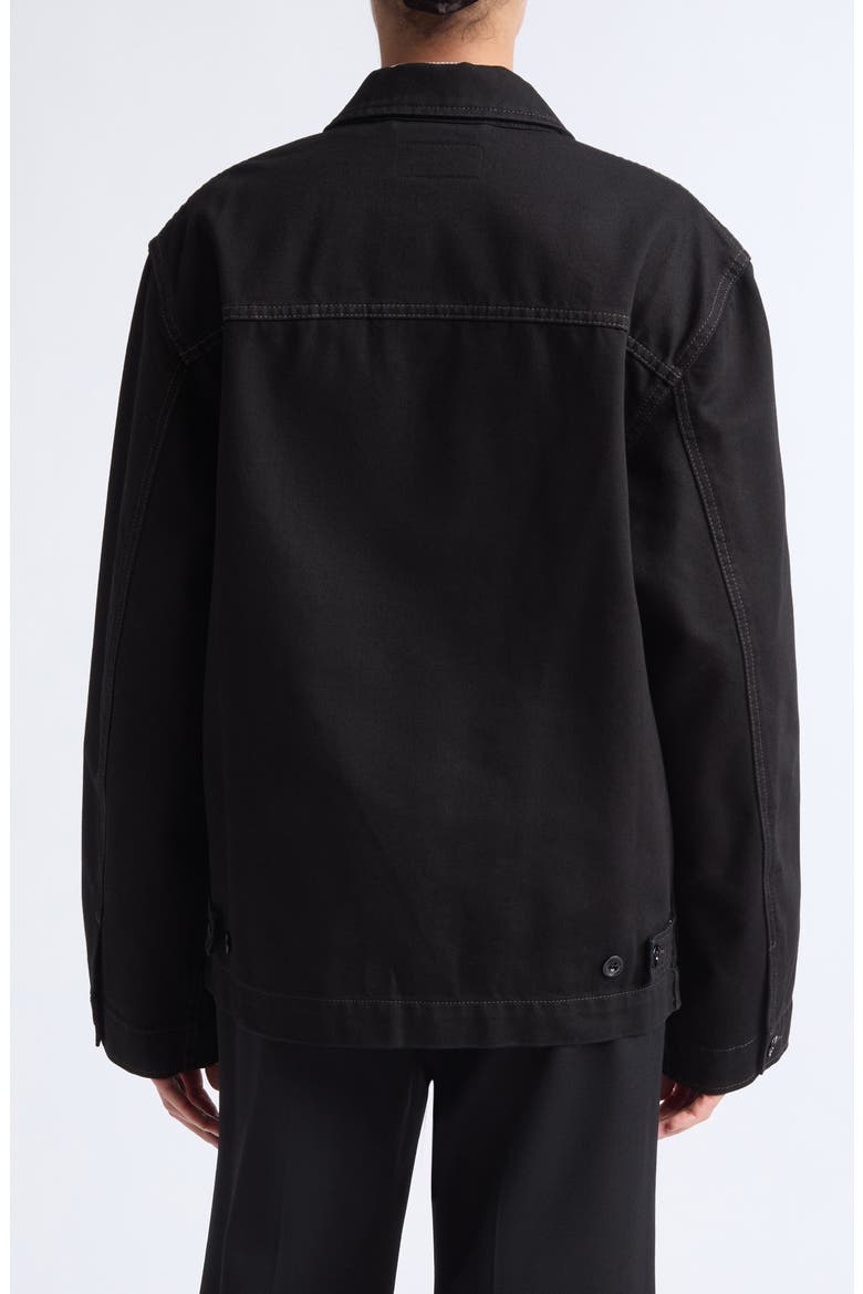 Boxy Denim Jacket, Alternate, color, BLACK