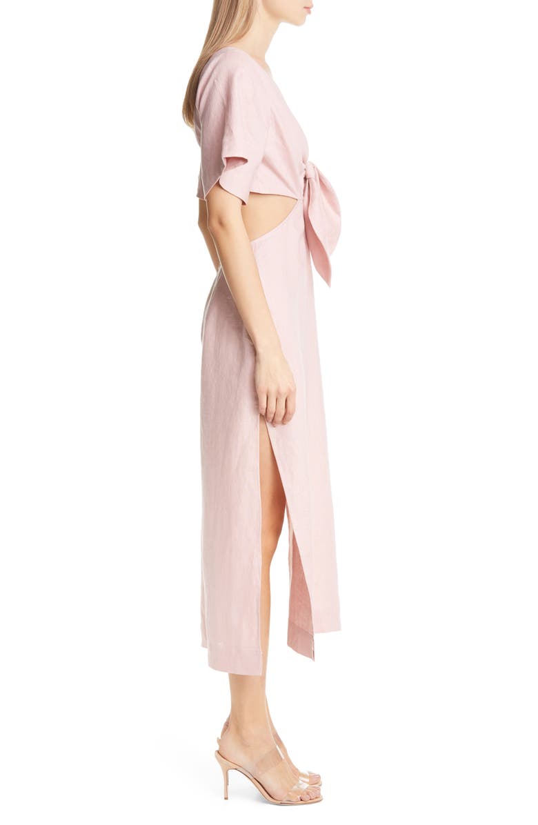 Cult Gaia Maya Open Back Linen Dress, Alternate, color, 