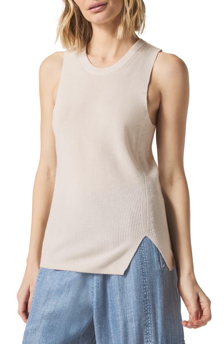 Splendid Bobbie Sleeveless Sweater, Main, color, Moonstone
