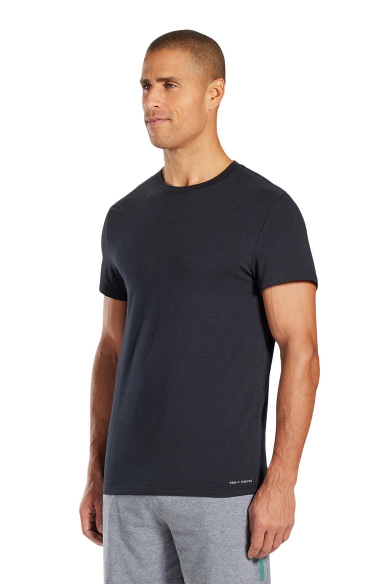 2-Pack Classic Crewneck Undershirts, Alternate, color, BLACK