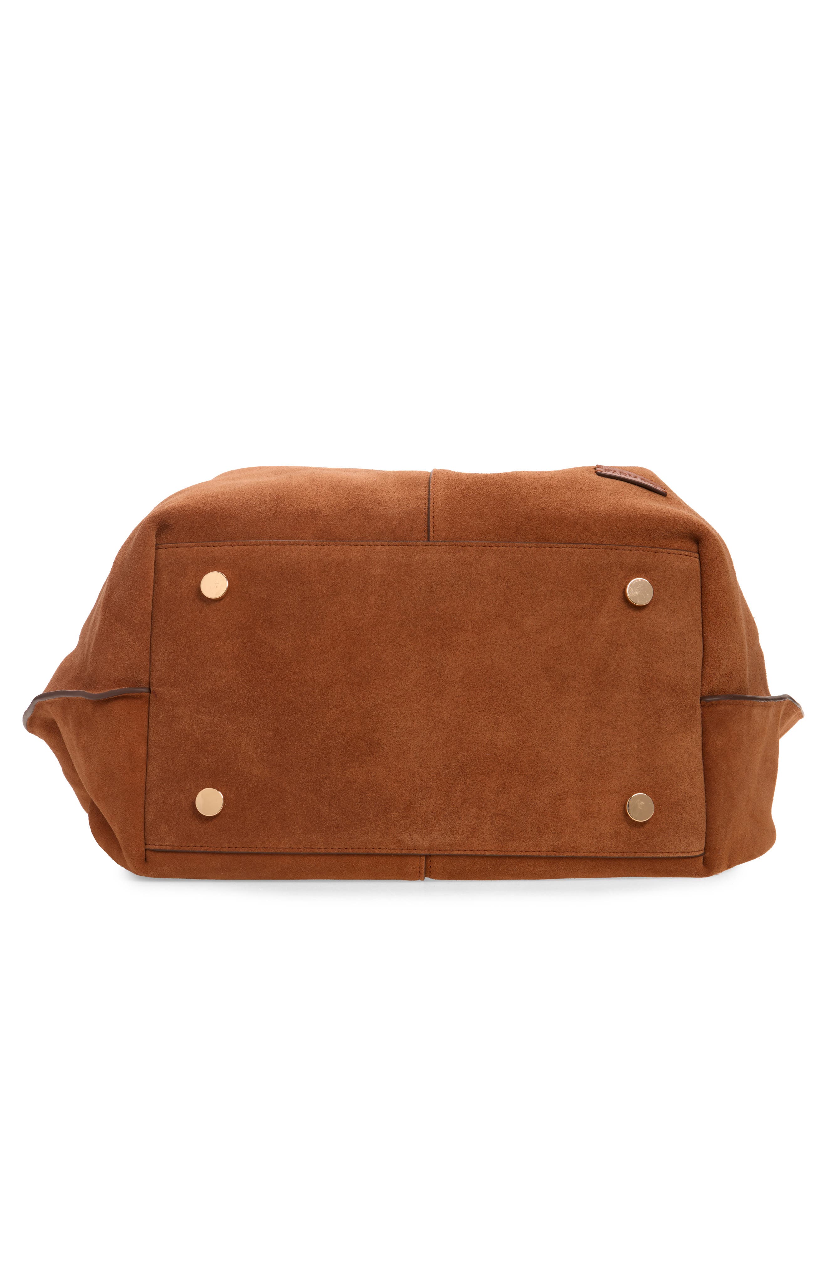 Suede Tote, Alternate, color, CUOIO