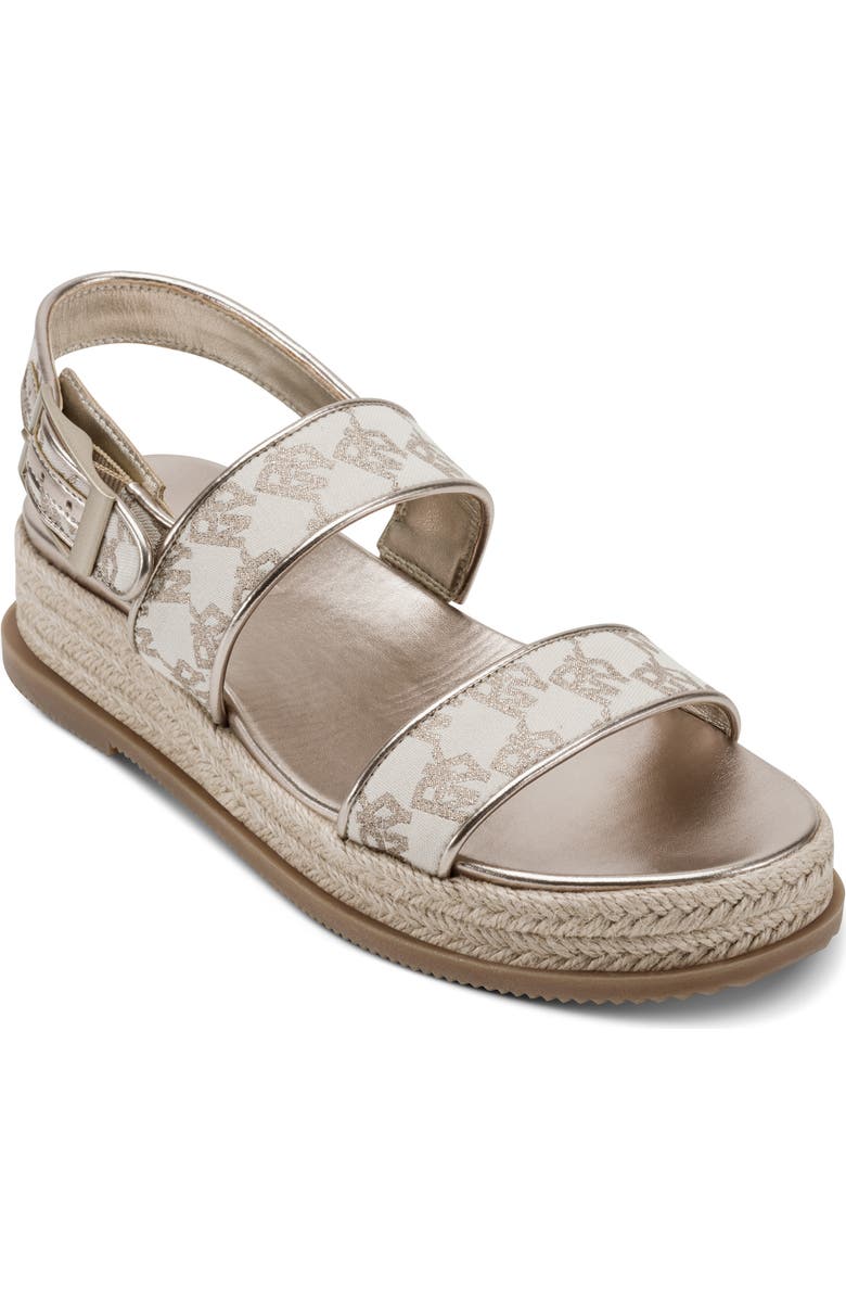DKNY Berris Slingback Platform Espadrille, Main, color, Bone