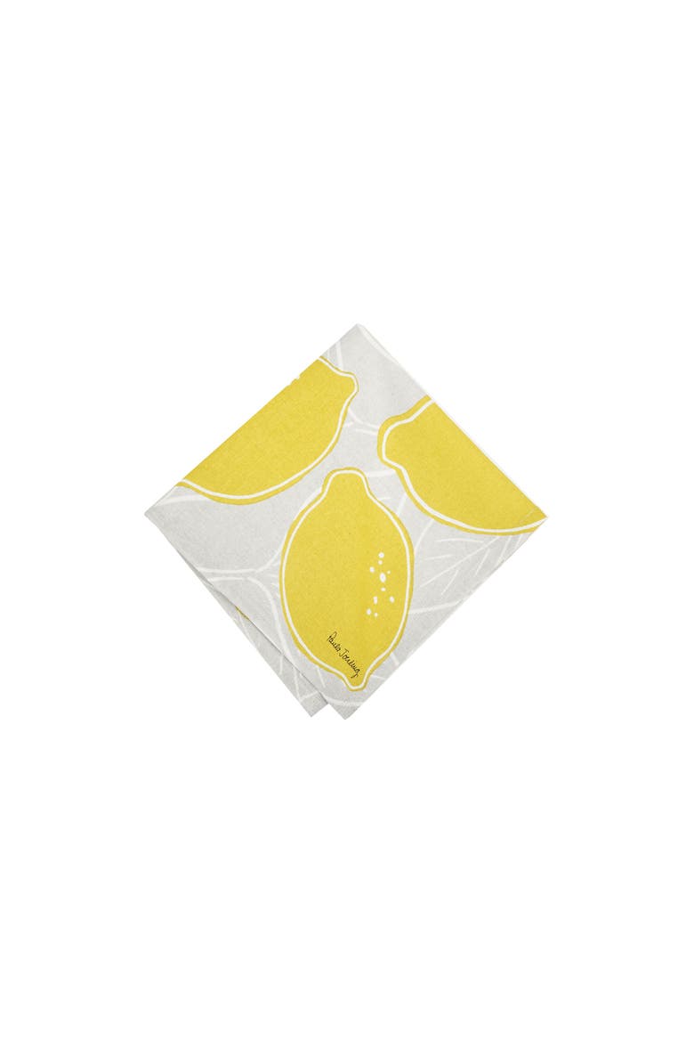 Lemon Toss Napkin Set of 6, Main, color, Yellow