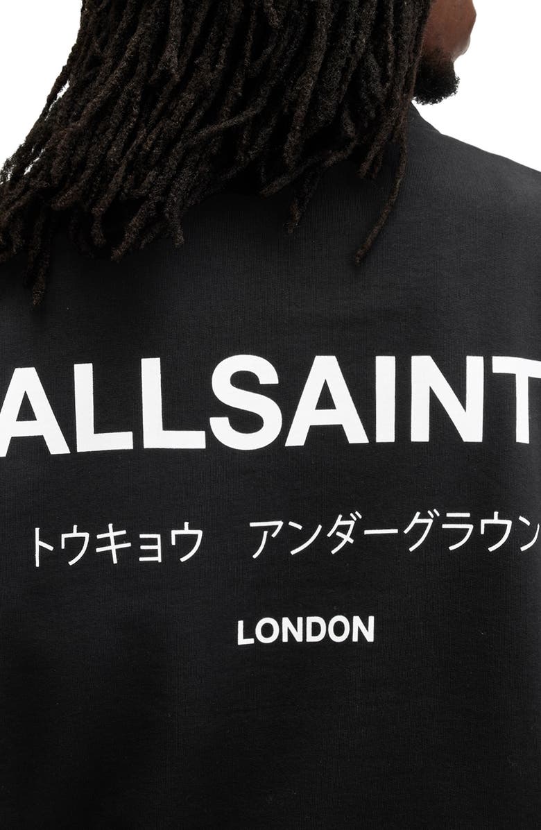 AllSaints Underground Oversize Half Zip Pullover, Alternate, color, 