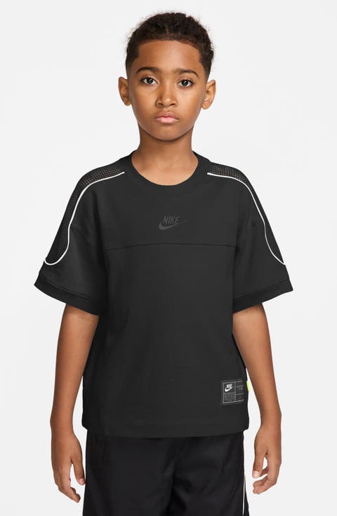 Kids' Nike Sportswear Mesh Shoulder Performance T-Shirt