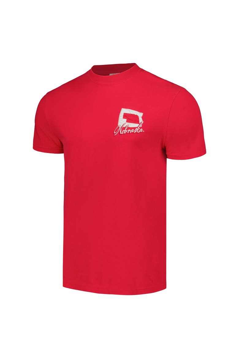 Unisex Scarlet Nebraska Huskers Hyper Local Farming Flag Skyline T-Shirt, Alternate, color, Scarlet