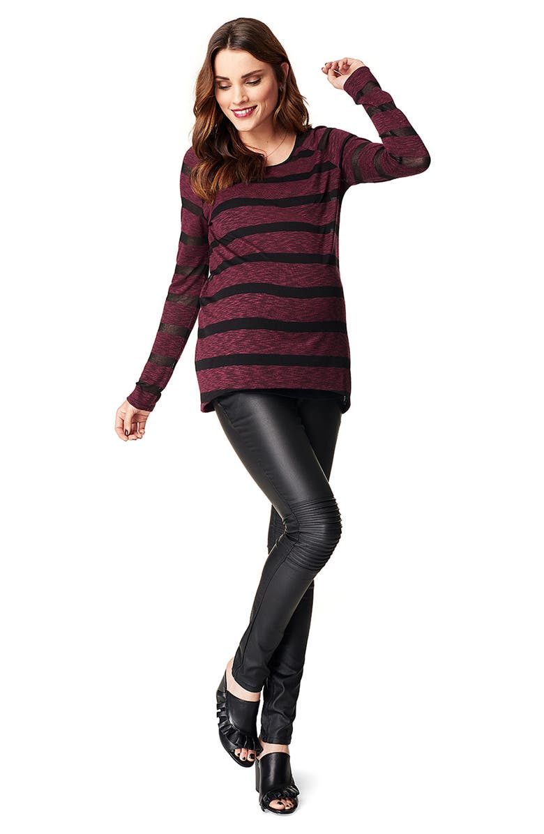 Noppies Stripe Maternity Tunic, Alternate, color, 