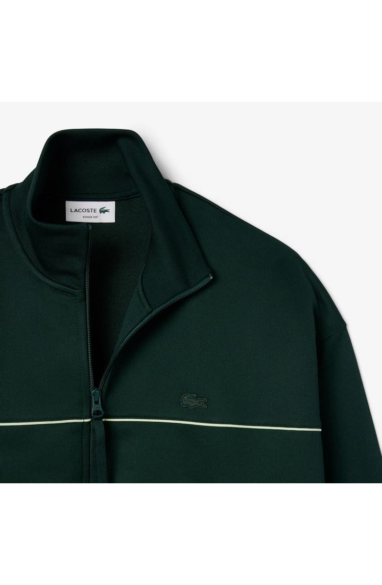 Lacoste Loose Fit Quarter Zip Pullover, Alternate, color, Forest Green