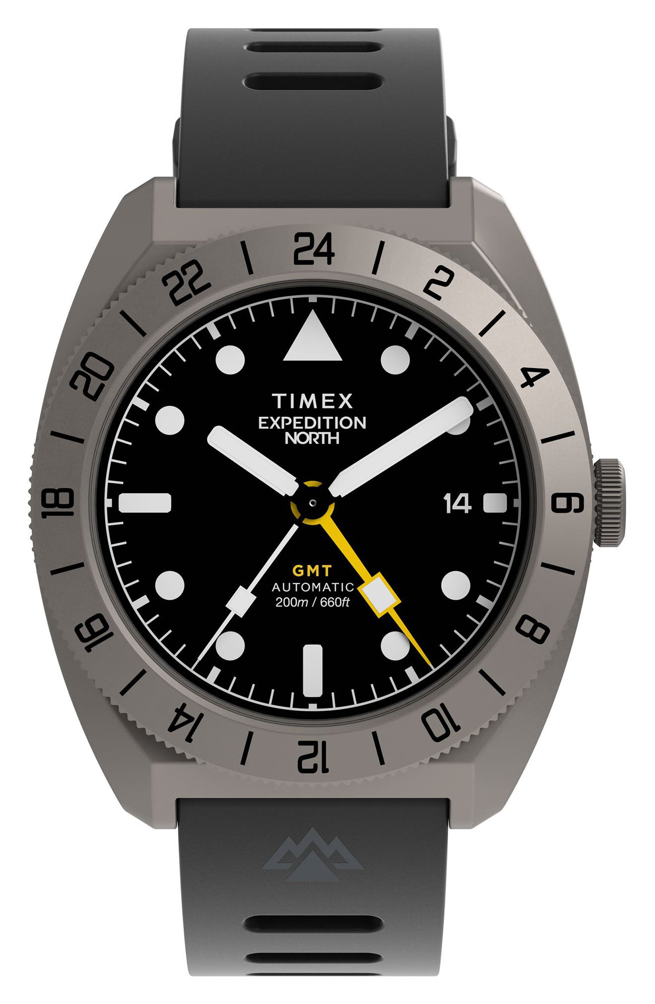Expedition North® GMT Titanium Automatic Silicone Strap Watch