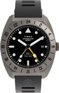 Timex® Expedition North® GMT Titanium Automatic Silicone Strap Watch, 41mm