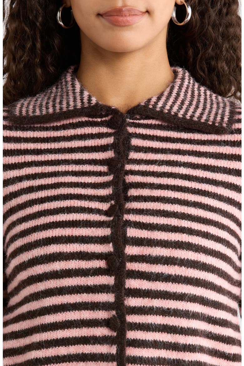 Stripe Cardigan, Alternate, color, PINK