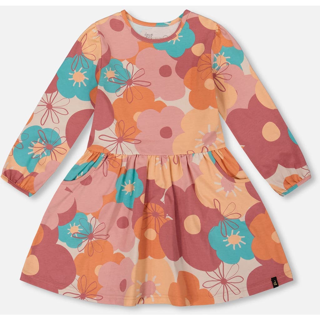 Deux Par Deux Organic Cotton Dress In Multi