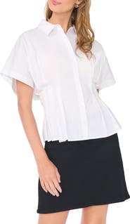 Vince Camuto Pleat Waist Dolman Shirt