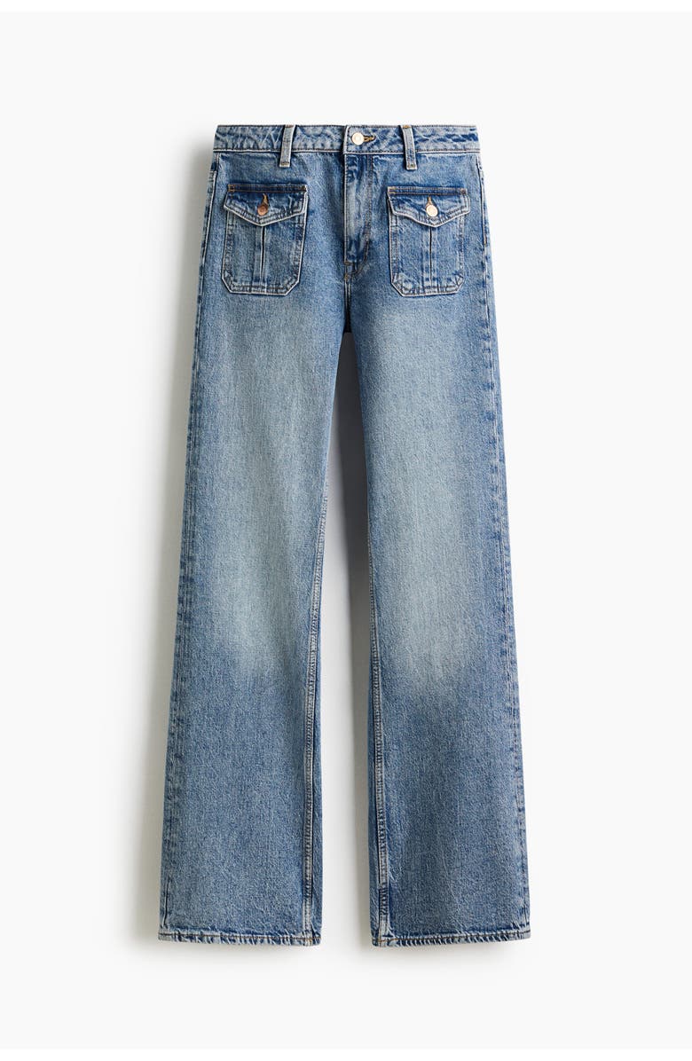 H&M Flared High Jeans, Main, color, Denim Blue