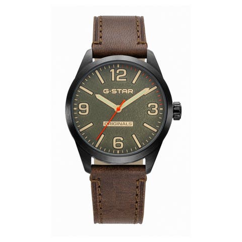 Originals - 40mm Olive Green Dial Brown Leather Strap
