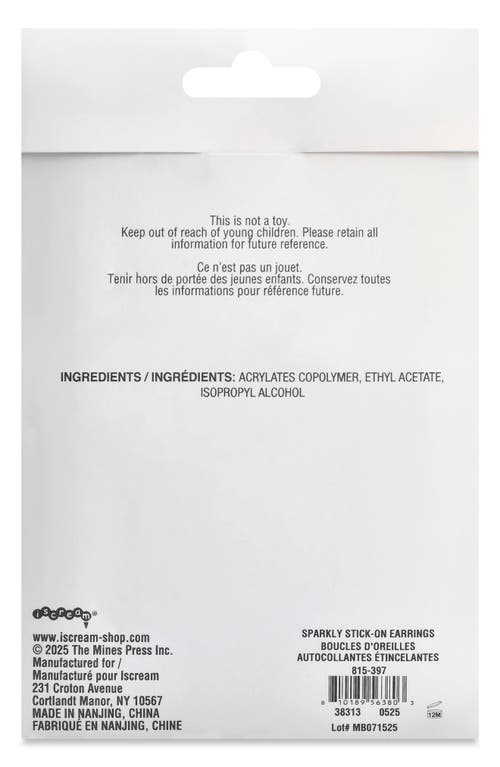 Iscream Kids' 27-pack Assorted Sparkly Stick-on Earrings In Multi