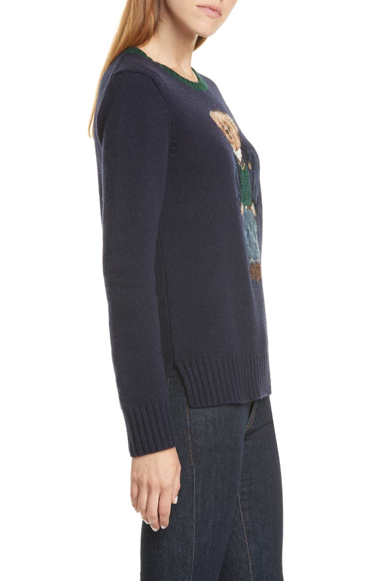 Bear Wool Sweater, Alternate, color, NAVY MULTI