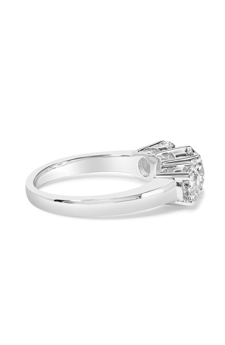 Haus of Brilliance 14K White Gold 2.00 Cttw Lab Grown Diamond 3 Stone Ring Band, Alternate, color, White