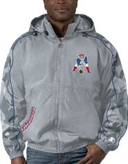 STARTER Men's Starter Gray New England Patriots Thursday Night Gridiron Throwback Full-Zip Jacket
