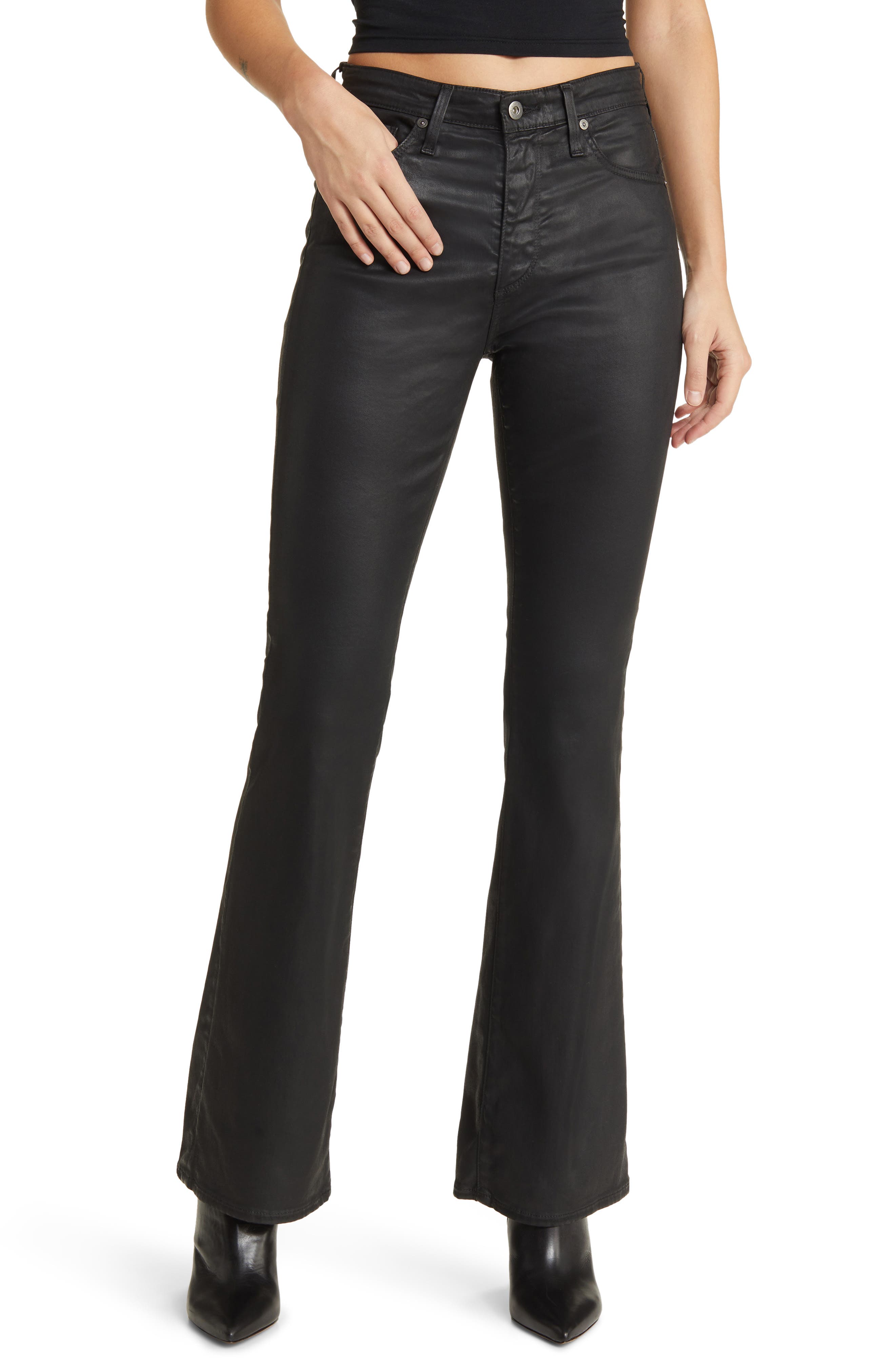Farrah Coated High Waist Bootcut Jeans