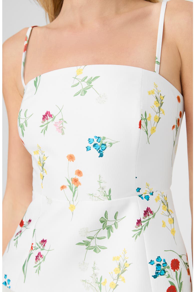 Christine Floral Taffeta Peplum Top, Alternate, color, CHRISTINE FLOWER SUMMER WHITE