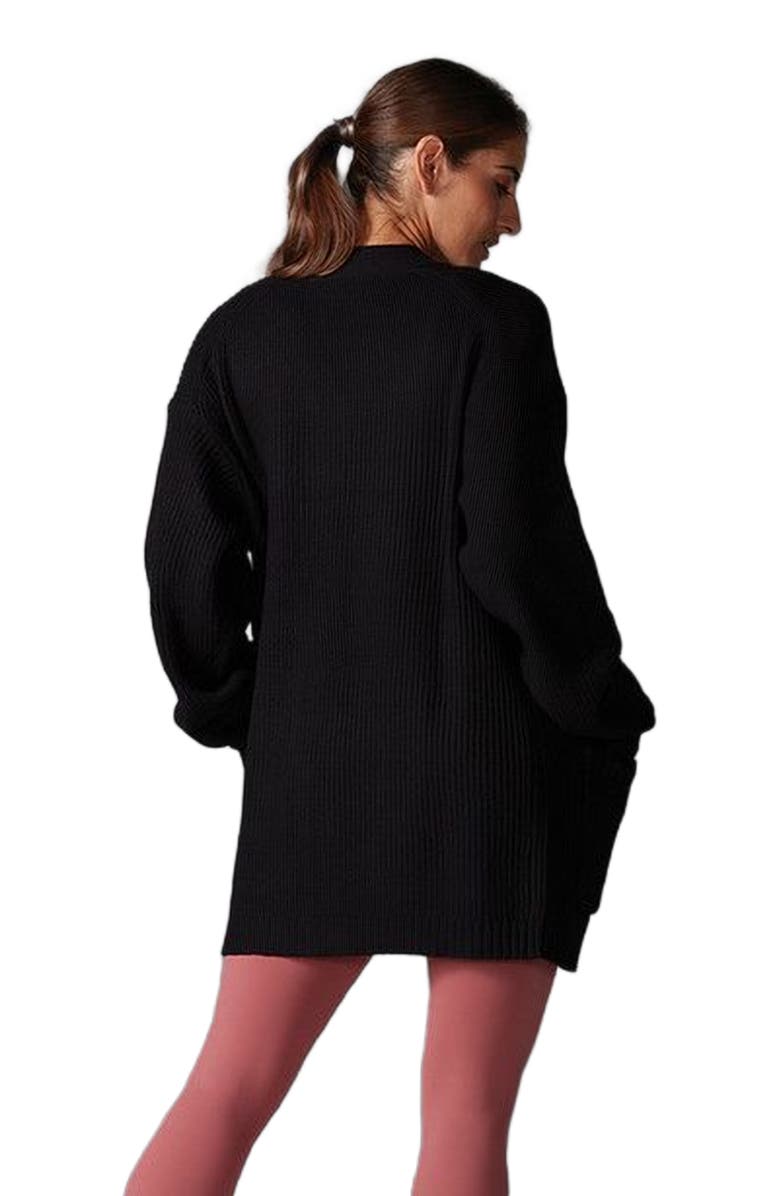 Tavi Alpine Long Cardigan, Alternate, color, Ebony