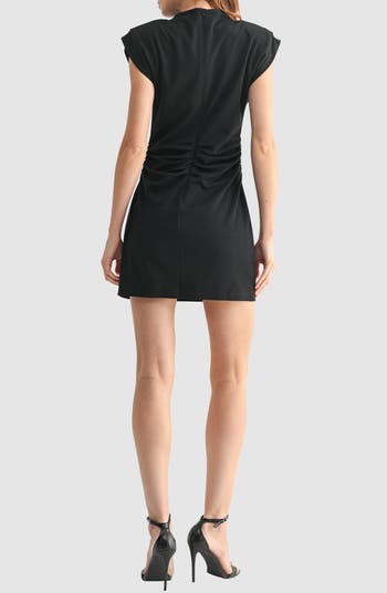 High Neck Cap Sleeve Minidress
