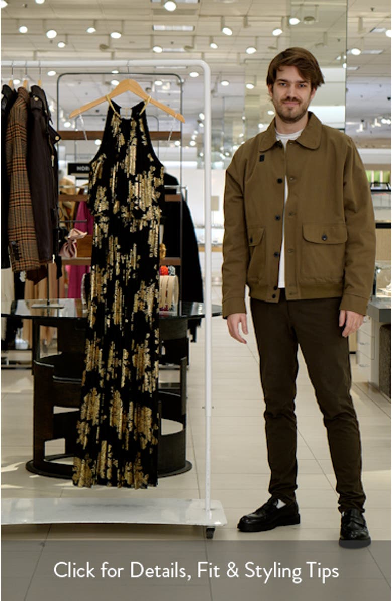 Pleated High Neck Maxi Dress, sales video thumbnail