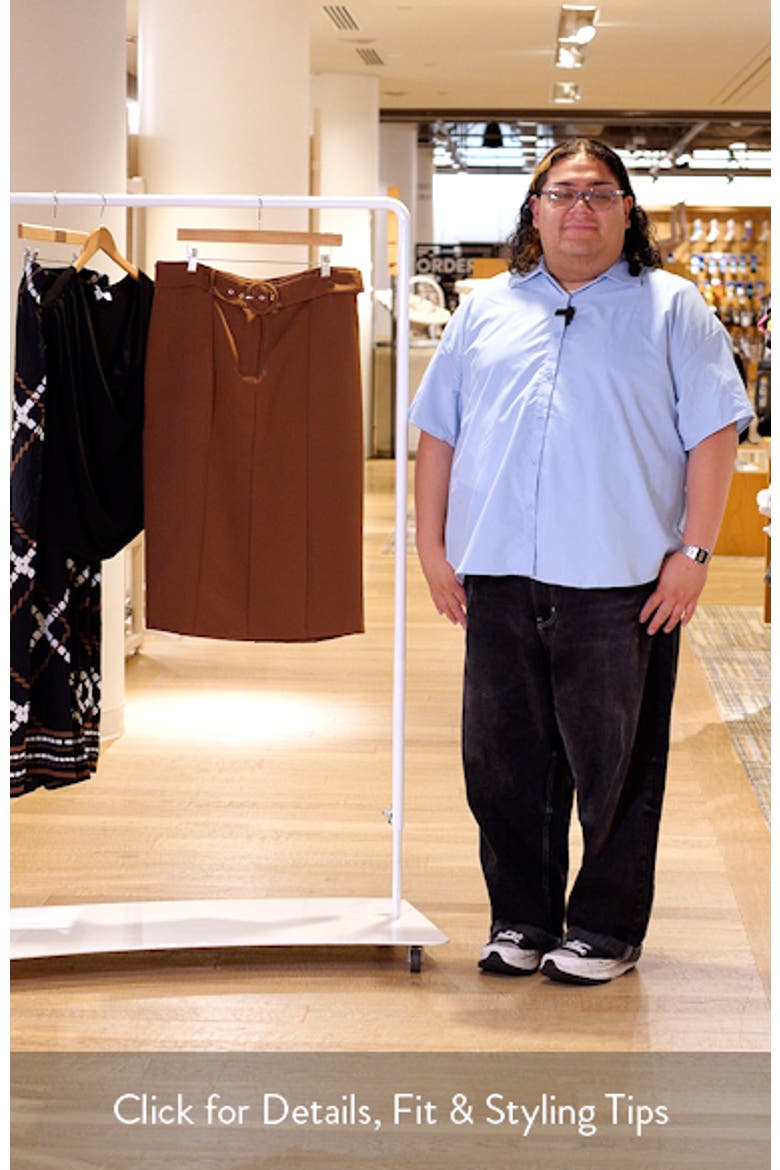 Sunburst Belted Pencil Skirt video